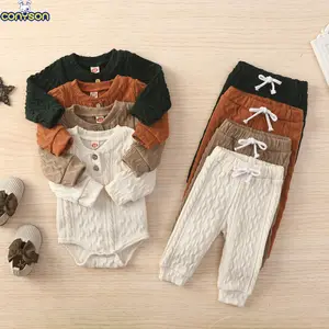 Conyson Hoge Kwaliteit Herfst Katoenen Baby Kids Koreaanse Unisex Mode Kleding Pak Groothandel Baby Boy Meisjes Winter Kleding Sets