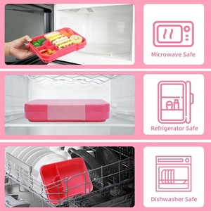 Boîte à lunch portable OEM ODM grande capacité, étanche et compatible micro-ondes pour enfants - Product Image 5