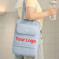 Nouvel Arrivage : Sacoche d'ordinateur portable 14 pouces, sac à bandoulière portable pour ordinateur portable, pochette organisatrice pour tablette, sac de rangement couleur unie