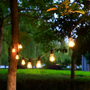 <b>Led</b> <b>Light</b> Strings S14 Outdoor Camping Decorative <b>Lights</b> G50 Filament Bulbs For Garden Christmas Solar Powered String <b>Lights</b> - Product Image 1