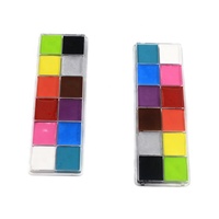 Palette de peinture pour le visage à l'huile non toxique, 12 couleurs, kit de maquillage artistique professionnel, peinture corporelle, pigments cosmétiques sûrs