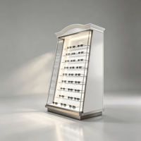 Présentoir en bois pour lunettes de soleil, vitrine de magasin d'optique, étagère personnalisée pour lunettes, décoration de magasin, armoire de présentation de lunettes