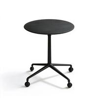 Table basse ronde moderne, table d'appoint mobile avec cinq roulettes
