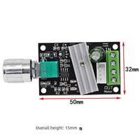 Régulateur de vitesse de moteur DC PWM 6V-28V, module de commande de vitesse 3A, rotation avant et arrière avec fonction de commutation