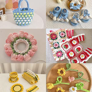 Accesorios de costura Hilo artesanal 85 piezas Ganchos de ganchillo ergonómicos Agujas Herramienta de tejer Kit de ganchillo - Product Image 6