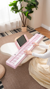 Clavier de Piano Numérique Portable Pliable à <span class=keywords><strong>88</strong></span> <span class=keywords><strong>Touches</strong></span> USB Affichage Midi Orgue Électronique Instrument de Musique Multifonction - Product Image 2