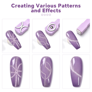 KADS Outil de manucure multifonctionnel 3-en-1 pour motifs œil de chat, aimant pour ongles effet œil de chat et gel polish - Product Image 6