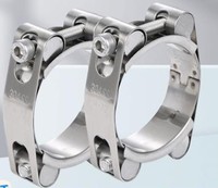 Ventes directes d'usine Collier de serrage à double boulon de type européen Collier de serrage en acier galvanisé Collier de serrage en acier inoxydable