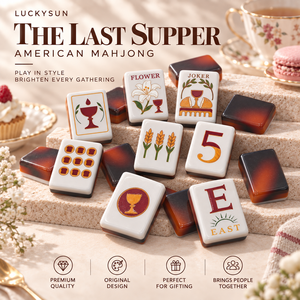 Envío Rápido, Moderno y Portátil, Juego de Fichas de Mahjong Americanas de Acrílico de Lujo de 2 Capas y 160 Piezas con Diseño Grabado para Fiestas y Entretenimiento - Product Image 1