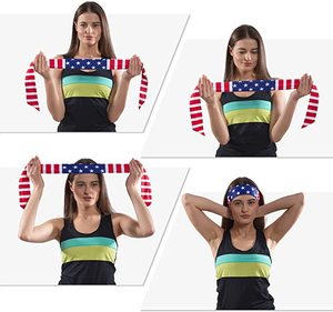 Diadema con <span class=keywords><strong>Bandera</strong></span> Americana, Diadema Deportiva Elástica para Hombre, Diadema Ancha Cruzada de Moda para Mujer, Diadema Absorbente de Sudor con <span class=keywords><strong>Bandera</strong></span>, Accesorios para el Cabello - Product Image 2