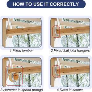 Cintre de solive 2x4 Q235B Cintres de solive à montage facial en acier Ceilling Hurricane Ties Rafter Brackets for Floor Deck - Product Image 5