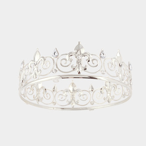 <span class=keywords><strong>Couronne</strong></span> royale pour homme, accessoire <span class=keywords><strong>de</strong></span> cheveux pour anniversaire adulte, décoration <span class=keywords><strong>de</strong></span> scène, <span class=keywords><strong>couronne</strong></span> ronde complète - Product Image 3