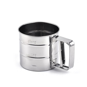 Wholesale Stainless Steel Flour Sieve Cup Semi-Automatic Handheld Mesh Sifter <b>Baking</b> Powder Sugar Household Use Hand Wash Only - Product Image 4