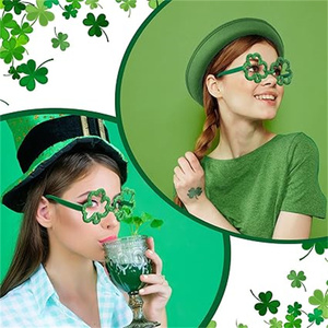 St. Patrick's Day Accessories Eyeglasses <strong>Shamrock</strong> Leprechaun Hat <strong>Glasses</strong> Photo Props Costume <strong>Party</strong> <strong>Glasses</strong> Frame For Kids Adults - Product Image 4
