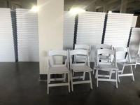Chaises pliantes en résine blanche durables, imperméables, pour hôtel, restaurant, parc, événements en plein air, capacité de charge de 1000 lb, empilables