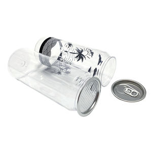 La Soda di plastica per animali domestici può 250ml 330ml 500ml di bottiglia di Soda Pop. 8oz 12oz 13oz 16oz trasparente per bevande per animali domestici con coperchio - Product Image 2