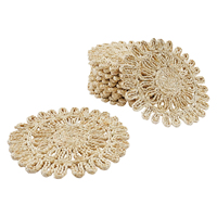 Napperons ronds tissés en écorce de maïs naturelle, style bohème et rustique, pour table à manger, maison et mariage
