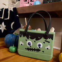 Pochette de plage en mousse EVA avec fleurs de dessin animé, logo personnalisé, en caoutchouc silicone, pour femme, été, imperméable, durable, légère, portable, réutilisable