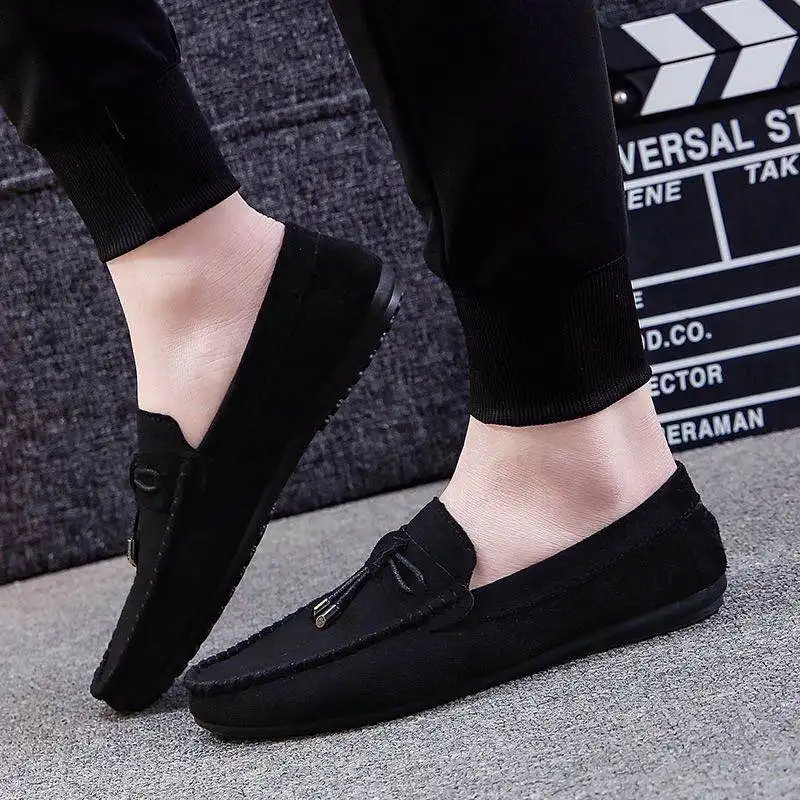new styles leather rubber fashion and women sports casual loafers mocassin shoes for men's