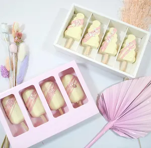 Luxus benutzer definierte Logo Goldfolie Rand Phantasie Hochzeits bevorzugung Süßigkeiten Macaron Schokolade Geschenk box Bogen für Geschenk Lebensmittel verpackung