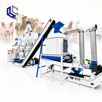 Ligne de production d'aliments en granulés pour volailles et bétail, machine à granulés d'aliments pour animaux, projet clé en main