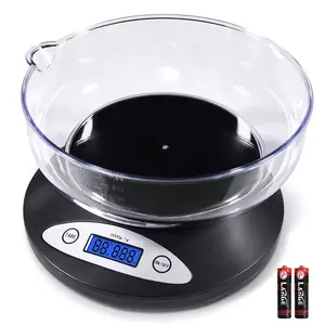 이동식 그릇 계량 저울이있는 특수 디지털 주방 식품 저울 식품 계량 저울 5kg/1g 11lb/0.1oz 가정용 식품 도구