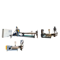Granulateur de film plastique à refroidissement par eau à double vis 110 kW 380 V/220 V pour PE, PP, PVC, LDPE, HDPE, recyclage de sacs plastiques usagés