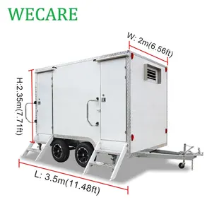 Wecare mobile outdoor di lusso portatile bagni bagni bagni rimorchio portatile campeggio wc produttori in vendita