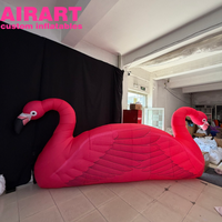 Décoration de scène, flamants roses gonflables, accessoires de décoration de bar