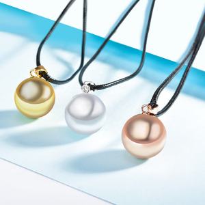 Diseño clásico de acabado liso, joyería chapada en oro de 18 quilates, <span class=keywords><strong>Bola</strong></span> de armonía, collar con colgante de embarazo para mujer embarazada - Product Image 3