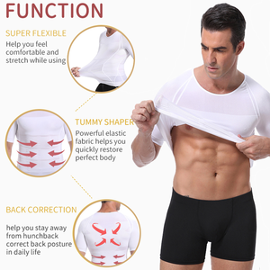 T-<span class=keywords><strong>shirt</strong></span> de mise en forme pour homme, gaine amincissante, chemise de correction de la <span class=keywords><strong>posture</strong></span>, ceinture amincissante, ceinture abdominale, combustion des graisses, corset de compression - Product Image 5