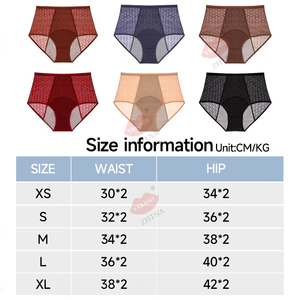 <strong>Thin</strong> &amp; Breathable Leakproof Panties High Waist Plus Size XL Period Underwear Women's Menstrual Briefs - Product Image 4
