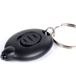 Promotional gift plastic mini LED keychain light with euro coin holder