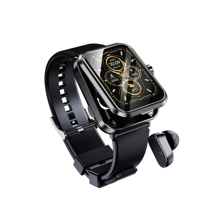 2 in 1 TWS6 Smart Watch with Earphone 1.81 Inch Full Touch Color Screen Massive Dials Multiple Functions Style Magnetic Charging