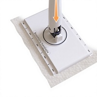 Serpillère à main libre pour le visage, avec manche télescopique, mini-pinces électrostatiques anti-poussière, en microfibre, avec tige automatique en acier inoxydable