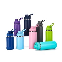 Botol Minum Stainless Steel 304 Anti Karat Kapasitas Besar, Tumbler Vakum Terisolasi Portabel untuk Olahraga Bersepeda Luar Ruangan 6-12