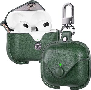 Étui de chargement GuDong pour 1/2/Pro avec fermeture à pression sécurisée en cuir PU, anti-chute et anti-perte, compatible <span class=keywords><strong>AirTag</strong></span> - Product Image 1