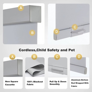 Ngoài trời con lăn bóng râm không thấm nước mặt trời Bảo vệ UV kháng màn hình riêng tư cho Patio ban công vườn pergola và cửa sổ bao gồm - Product Image 4