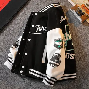 Automne nouveau Baseball vert veste manteau enfants mode vêtements pour adolescents filles garçons Cardigan 4 à 12 enfants vêtements d'extérieur Bomber