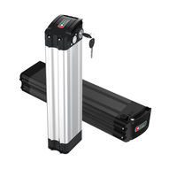 Batterie de vélo électrique 24V 10Ah 15Ah 20Ah pour porte-bagages arrière, rechargeable, lithium-ion, avec BMS intelligent, affichage LED et verrou de sécurité