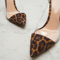 Chaussures habillées élégantes pour femmes 2026 à talons hauts, bout pointu, style à enfiler, imprimé léopard sexy, pour le bureau