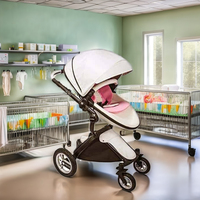 F New F Luxury Poussette bébé pliable 3-en-1 avec roues EVa portables pour 3 ans Caractéristiques Tissu en alliage de lin