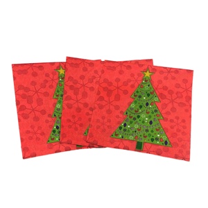 <span class=keywords><strong>Serviettes</strong></span> en <span class=keywords><strong>papier</strong></span> imprimées personnalisées pour cocktails, restaurants, fêtes de Noël, couleur rouge - Product Image 4