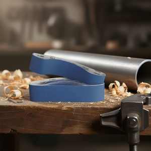 Bandas Abrasivas Fervi P100, Banda de Lijado Azul para Acabado de Metal y Madera - Product Image 3