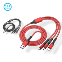 Cable de Datos Portátil 3 en 1 con Carga Rápida, Diseño Elegante, Cubierta de Nailon, para Uso con iOS y Computadoras, Teléfono Móvil