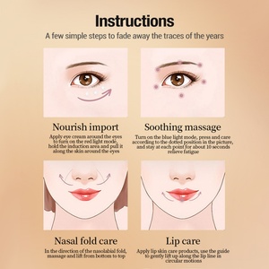 Cordless Heating <b>Vibration</b> Eye Lifting Massager Pen Eye Cream Import <b>Wand</b> Device LED Photon Eye Beauty Care Instrument - Product Image 6