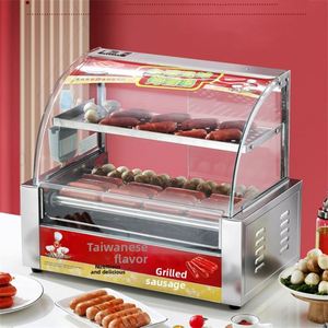 Nueva Máquina Comercial Pequeña <span class=keywords><strong>para</strong></span> Hacer Salchichas de Hot Dog, Totalmente Automática, con 5 Tubos, Parrilla <span class=keywords><strong>para</strong></span> Vendedores Ambulantes - Product Image 1
