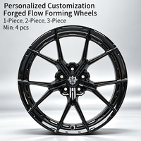 Jantes en alliage d'aluminium Flowtone 17 19 pouces 5x100 5X114.3 5x120 5x112 PCD, design multi-rayons, jantes de course pour Toyota