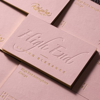 Tarjetas de presentación personalizadas de alta calidad con impresión de logotipos en lámina dorada