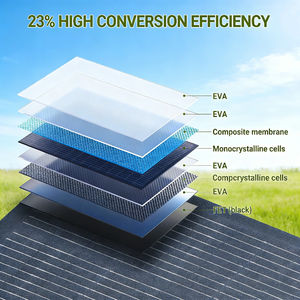 Panel Solar Flexible Ultrafino de 100W, Alta Eficiencia del 23%, Monocristalino, Impermeable IP68, Silicio Amorfo, para Autocaravanas y Embarcaciones - Product Image 3